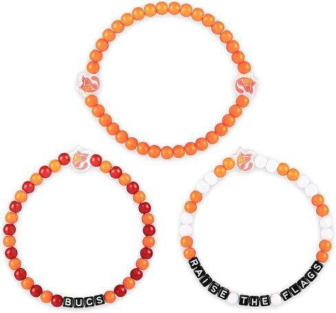 FOCO NFL Unisex-Adult NFL Team Logo Officially Licensed 3-Pack Beaded Friendship Bracelets in Kuwait
