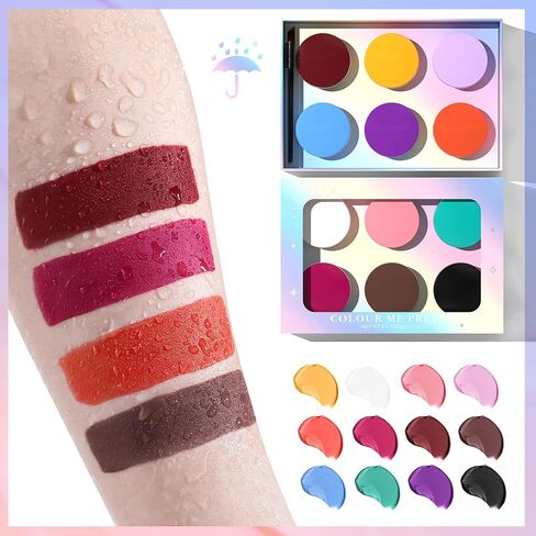 Vibrant Facepaint Makeup Kit for Kids, Face Body Paint Set, Face Body Painting Kit for Teens & Adults, Safe Facepaint for Halloween, Cosplay Costumes, Parties and Festivals, Easy to Use. in Kuwait