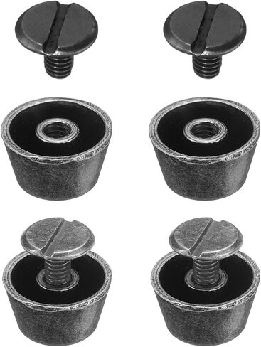 HARFINGTON 4 Set Rivets Stud Handbag Purse Feet 1/2" Flat Head Studs Screw Back Spikes Alloy Rivets Buckle Leathercraft for Leather Bag Totes Clothing DIY, Gold Tone in Saudi Arabia