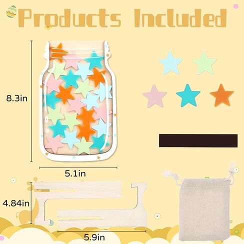 Smiley Face Star Jar Reward System Personalized Reward Jar Magnetic Family Classroom Reward Jar Training Students Kids Good Behavior Reward Jar (Smiley) in Saudi Arabia