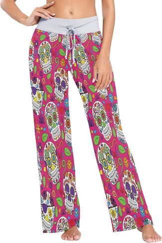 ALAZA Women's Pajama Lounge Pants Casual Stretch Pants Wide Leg in Saudi Arabia