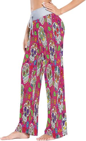 ALAZA Women's Pajama Lounge Pants Casual Stretch Pants Wide Leg in Saudi Arabia