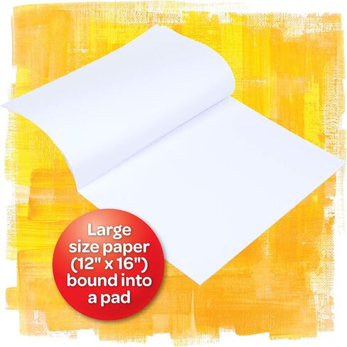 Crayola Giant Marker and Watercolor Pad, Kids Art Supplies, Gift , White includes 1 Pad (25 sheets) in Saudi Arabia