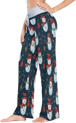 ALAZA Women's Pajama Lounge Pants Casual Stretch Pants Wide Leg in Saudi Arabia