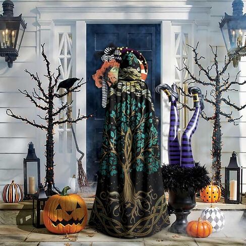 Halloween Hooded Cloaks Witch Robe Cloaks Hooded Robe Cloak for Adult Men Women Cosplay Costumes in Saudi Arabia