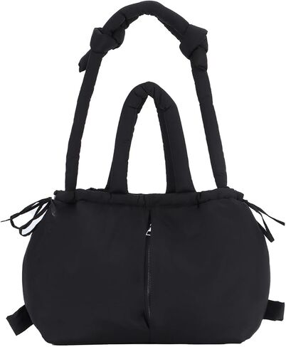 GOKTOW Large Puffer Tote Bag for Women,Quilted Purse Soft Trendy Lightweight Backpack Shoulder Hobo Bag with Drawstring in Saudi Arabia