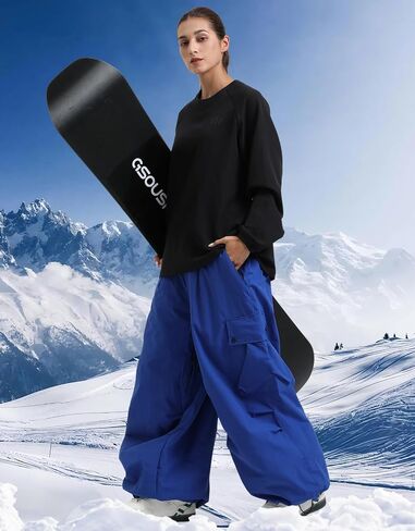 Women Snowboard Pants Snow Super Baggy Insulated Winterproof Waterproof Loose Ski Pants Outdoor in Saudi Arabia
