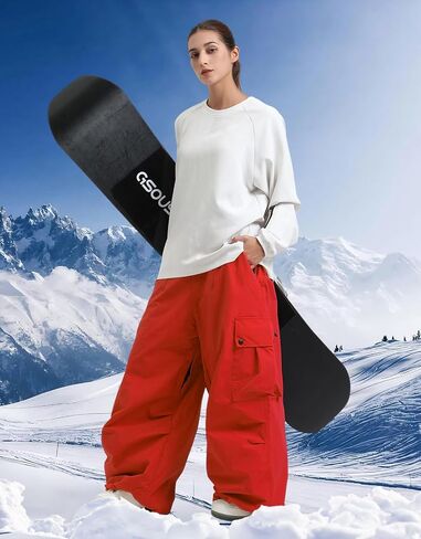 Women Snowboard Pants Snow Super Baggy Insulated Winterproof Waterproof Loose Ski Pants Outdoor in Saudi Arabia