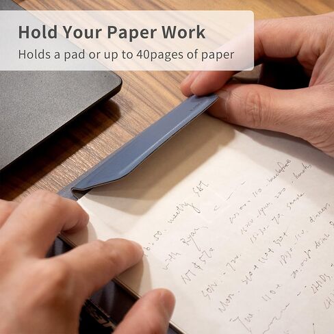 LHiDS Creative Magnetic Business Portfolio Lite Resume Padfolio Organizer with Clipboard, Paper Clip, Writing Pad, Pen/Card Holder, Magnetic Closure for Work, School and More (Apricot, A4/Letter) in Saudi Arabia