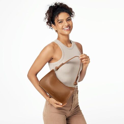 S-ZONE Leather Shoulder Bags for Women Small Shoulder Purse Handbags Clutch Hobo Bag Cute Purses in Kuwait