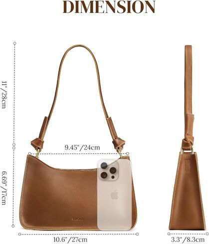 S-ZONE Leather Shoulder Bags for Women Small Shoulder Purse Handbags Clutch Hobo Bag Cute Purses in Kuwait