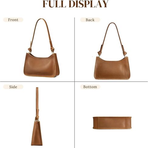 S-ZONE Leather Shoulder Bags for Women Small Shoulder Purse Handbags Clutch Hobo Bag Cute Purses in Kuwait