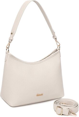 حقيبة Eslcorri Hobo للنساء، محفظة جلدية عبر الجسم، حقائب كتف للسفر، حقائب يد للسيدات مع شريطين in Kuwait