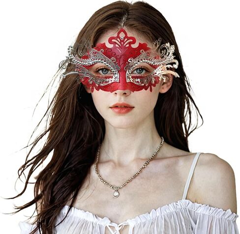 Masquerade Mask for Women Venetian Lace Eye Masks For Party Prom Ball Costume Mardi Gras Party Supply in Saudi Arabia