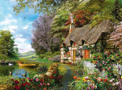 Ravensburger Country Cottage 1500 Piece Jigsaw Puzzle for Adults – Softclick Technology Means Pieces Fit Together Perfectly, Green in Saudi Arabia