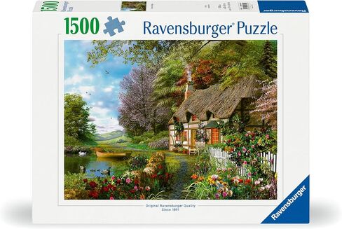 Ravensburger Country Cottage 1500 Piece Jigsaw Puzzle for Adults – Softclick Technology Means Pieces Fit Together Perfectly, Green in Saudi Arabia