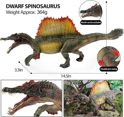 Spinosaurus Toys, Large Dinosaur Toys for Boys and Girls, 14in Dino Toy Figure with Movable Jaw, Figurines Realistic Spinosaurus Dinosaur Toy, Birthday Party Gifts for Kids in Saudi Arabia