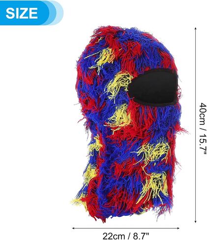 PATIKIL Distressed Balaclava Ski Mask, Balaclava Camo Knitted Face Mask Windproof Full Face Cover for Women Men Outdoor Sport in Saudi Arabia