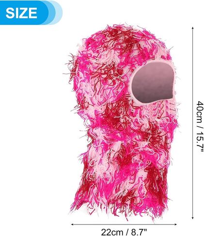 PATIKIL Distressed Balaclava Ski Mask, Balaclava Camo Knitted Face Mask Windproof Full Face Cover for Women Men Outdoor Sport in Saudi Arabia