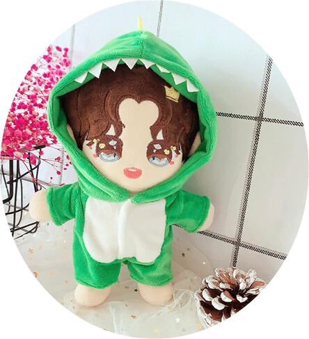 20cm /8" Doll Plush Doll's Clothes Animal one-Piece Garment Suit Pajamas Toys Dolls Accessories (Shark) in Saudi Arabia