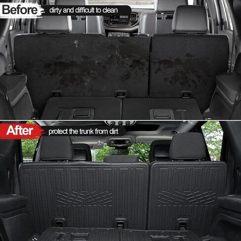 Cargo Mat for 2016-2025 Dodge Durango Trunk Liner and 3rd Backrest Mat Replacement for Dodge Durango Accessories 2025 2024 2023 2022 2021 in Saudi Arabia
