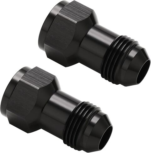 8AN Female Flare to 8AN Male Flare Extension Fitting Adapter Straight Aluminum Black 2PCS in Saudi Arabia