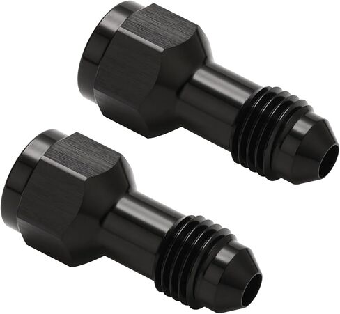8AN Female Flare to 8AN Male Flare Extension Fitting Adapter Straight Aluminum Black 2PCS in Saudi Arabia