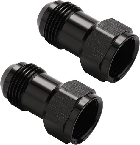 8AN Female Flare to 8AN Male Flare Extension Fitting Adapter Straight Aluminum Black 2PCS in Saudi Arabia