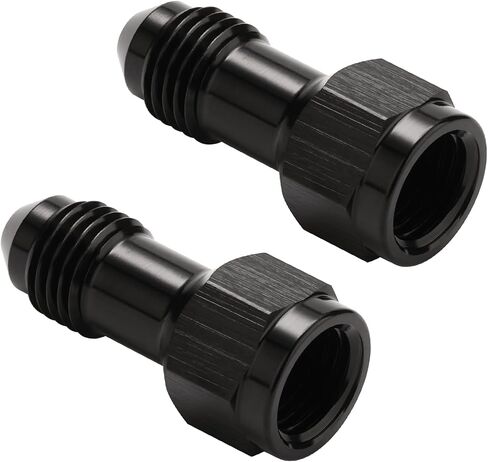 8AN Female Flare to 8AN Male Flare Extension Fitting Adapter Straight Aluminum Black 2PCS in Saudi Arabia