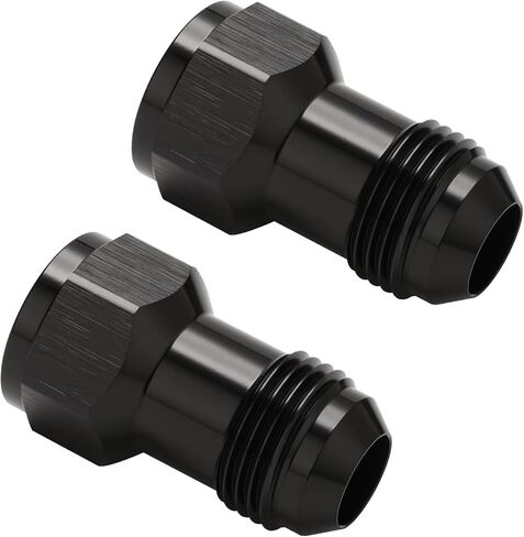 8AN Female Flare to 8AN Male Flare Extension Fitting Adapter Straight Aluminum Black 2PCS in Saudi Arabia