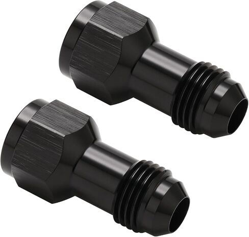 8AN Female Flare to 8AN Male Flare Extension Fitting Adapter Straight Aluminum Black 2PCS in Saudi Arabia