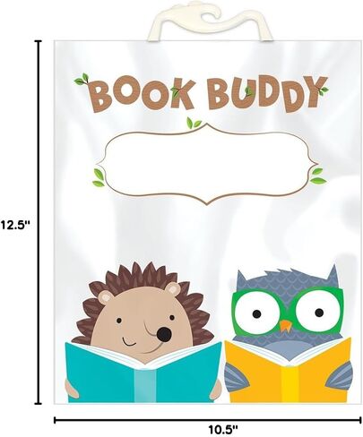 Creative Teaching Press Stick Kids Book Buddy Bags, CTP Classroom Supplies, Multi-Color, Pack of 6, 10 1/2" x 12 1/2" in Saudi Arabia
