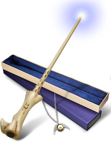 Natem Wizard Wand, Witches Cosplay Magic Wands, Wands Collection Christmas Halloween Props Party Supplies, Necklace Included (Wise) in Saudi Arabia