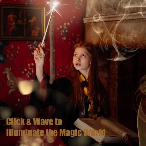 Natem Wizard Wand, Witches Cosplay Magic Wands, Wands Collection Christmas Halloween Props Party Supplies, Necklace Included (Wise) in Saudi Arabia