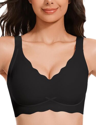 Wavy Wireless Bras for Women Push Up Bras Women's Seamless Bras No Underwire Comfort Bralettes Full Coverage Everyday Bra in Saudi Arabia