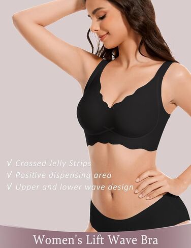 Wavy Wireless Bras for Women Push Up Bras Women's Seamless Bras No Underwire Comfort Bralettes Full Coverage Everyday Bra in Saudi Arabia