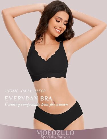 Wavy Wireless Bras for Women Push Up Bras Women's Seamless Bras No Underwire Comfort Bralettes Full Coverage Everyday Bra in Saudi Arabia