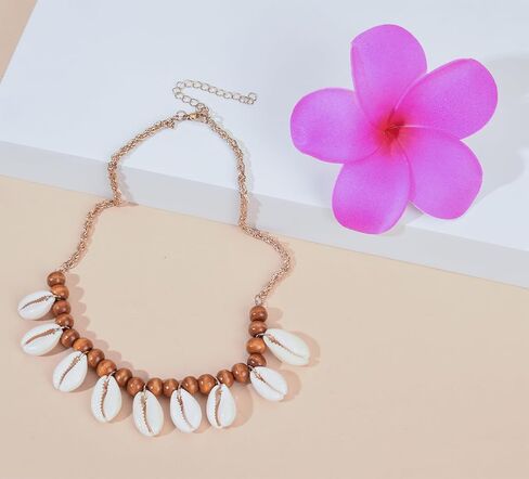 Hawaiian Flower Clip Necklace Costume Accessories Cosplay Theme Party Set in Saudi Arabia