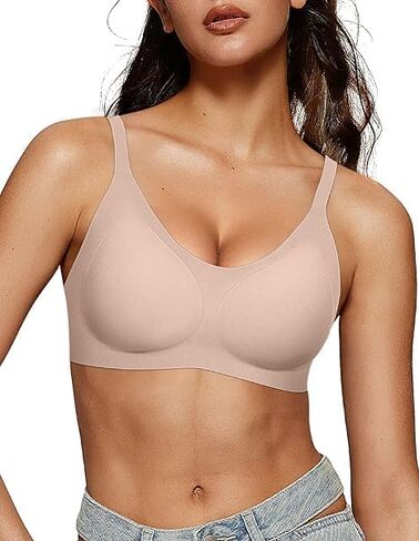 OEAK Womens Wireless Bras Comfortable Push Up Bra Smooth U Neck Bralette Full Coverage Bras Seamless Tshirt Everyday Bras in Saudi Arabia