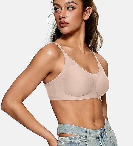 OEAK Womens Wireless Bras Comfortable Push Up Bra Smooth U Neck Bralette Full Coverage Bras Seamless Tshirt Everyday Bras in Saudi Arabia