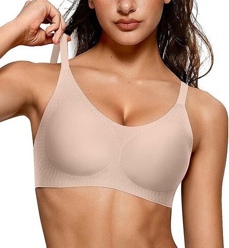 OEAK Womens Wireless Bras Comfortable Push Up Bra Smooth U Neck Bralette Full Coverage Bras Seamless Tshirt Everyday Bras in Saudi Arabia