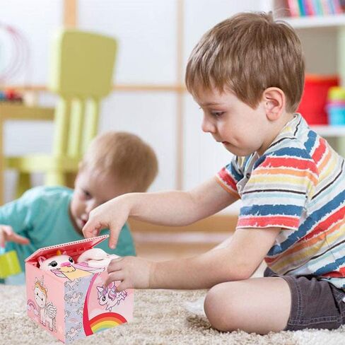 صندوق النقود الإلكترونية من Piggy Bank Steal Coin Box، صندوق توفير المال اللطيف مع صوت ذكي، هدية رائعة للأولاد والبنات والأطفال في أعياد الميلاد ورأس السنة الجديدة (وحيد القرن الجميل) in Kuwait