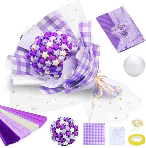 ورق أوريغامي على شكل نجمة، طقم ورق أوريغامي، 90 ورقة 10 ألوان شريط ورقي على شكل نجمة على الوجهين ورق نجوم أوريغامي مع صندوق بلون سادة شرائط ورق تزيين على شكل نجمة محظوظة مصنوعة يدويًا من أعمال فنية يدوية in Kuwait