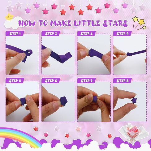 ورق أوريغامي على شكل نجمة، طقم ورق أوريغامي، 90 ورقة 10 ألوان شريط ورقي على شكل نجمة على الوجهين ورق نجوم أوريغامي مع صندوق بلون سادة شرائط ورق تزيين على شكل نجمة محظوظة مصنوعة يدويًا من أعمال فنية يدوية in Kuwait