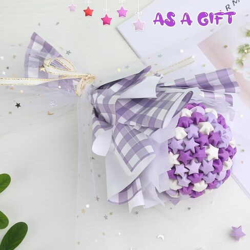 ورق أوريغامي على شكل نجمة، طقم ورق أوريغامي، 90 ورقة 10 ألوان شريط ورقي على شكل نجمة على الوجهين ورق نجوم أوريغامي مع صندوق بلون سادة شرائط ورق تزيين على شكل نجمة محظوظة مصنوعة يدويًا من أعمال فنية يدوية in Kuwait