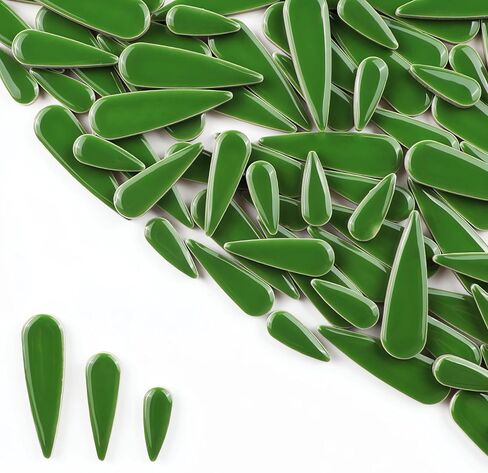 MY.XWFD بلاط فسيفساء سيراميك للحرف اليدوية، مكعبات فسيفساء على شكل دمعة 200 جرام، بلاط سيراميك للأعمال الفنية، مجموعة حديقة فسيفساء - أسود in Kuwait