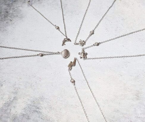 My Daily Styles 925 Sterling Silver Bezel-Set CZ Palm Tree Womens Link Chain Anklet Bracelet in Kuwait