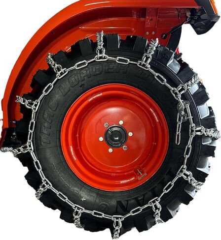 TireChain.com 13.6 26 13.6-26 سلاسل إطارات سلم جرار V-BAR مجموعة من 2 in Saudi Arabia