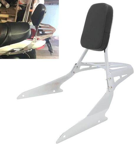 Passenger Sissy Bar with Luggage Rack Rear Pad Backrest for Suzuki Boulevard M109R M109RZ M109R2 Limited Boss, Black in Kuwait