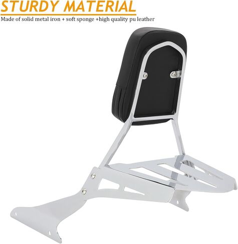 Passenger Sissy Bar with Luggage Rack Rear Pad Backrest for Suzuki Boulevard M109R M109RZ M109R2 Limited Boss, Black in Kuwait